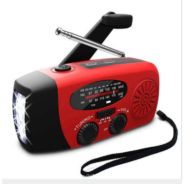 Emergency Hand Crank Self Powered AM/FM NOAA Solar Weather Radio with LED Flashlight, 1000mAh Power Bank for iPhone/Smart Phone